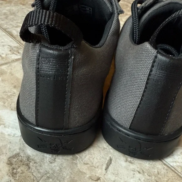 Woobies Gray Canvas Leather Toe Sneakers Casual Shoes Mens Size 6 - Picture 5 of 6